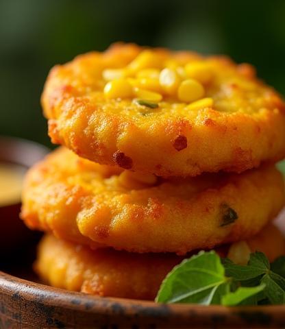 Ropogós kukorica fánkok (Bakwan Jagung)